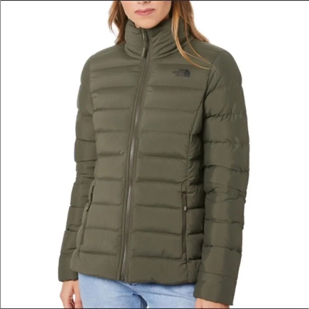 NWT THE NORTH FACE Stretch Down Jacket Taupe Green XS